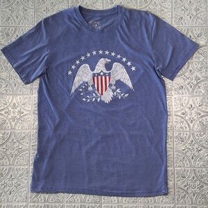 Blue Shirt White Eagle Shield Design Home Of The Brave Size Large